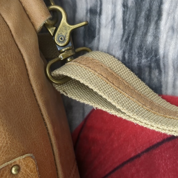 Lucky brand Tan Leather Drawstring Backpack main image 8